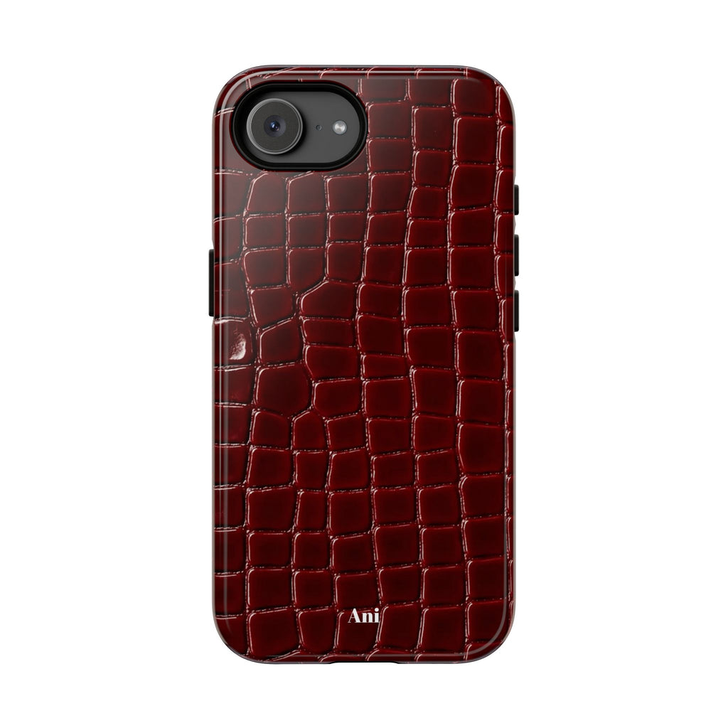 Burgundy Croc