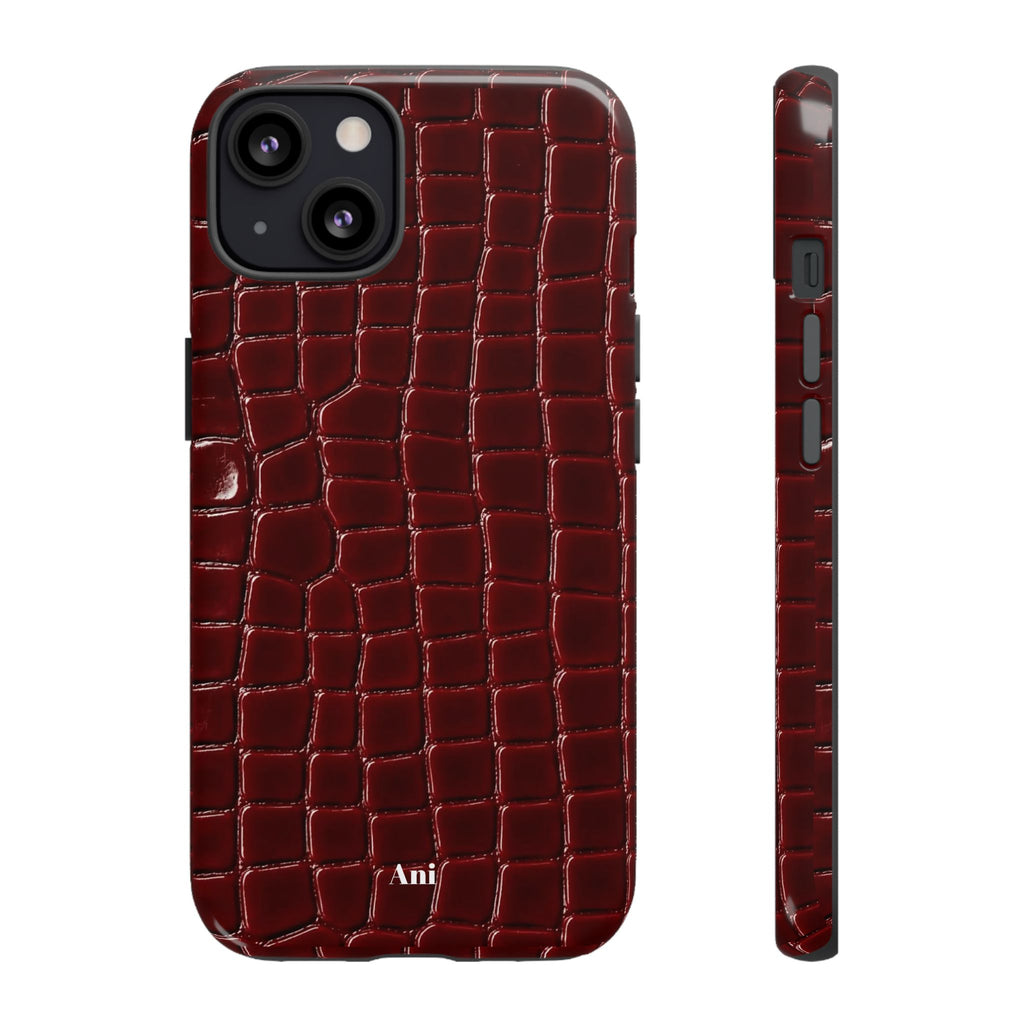 Burgundy Croc