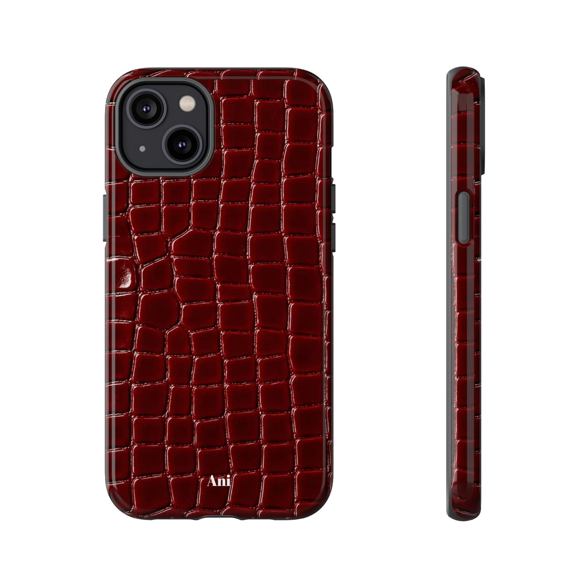 Burgundy Croc