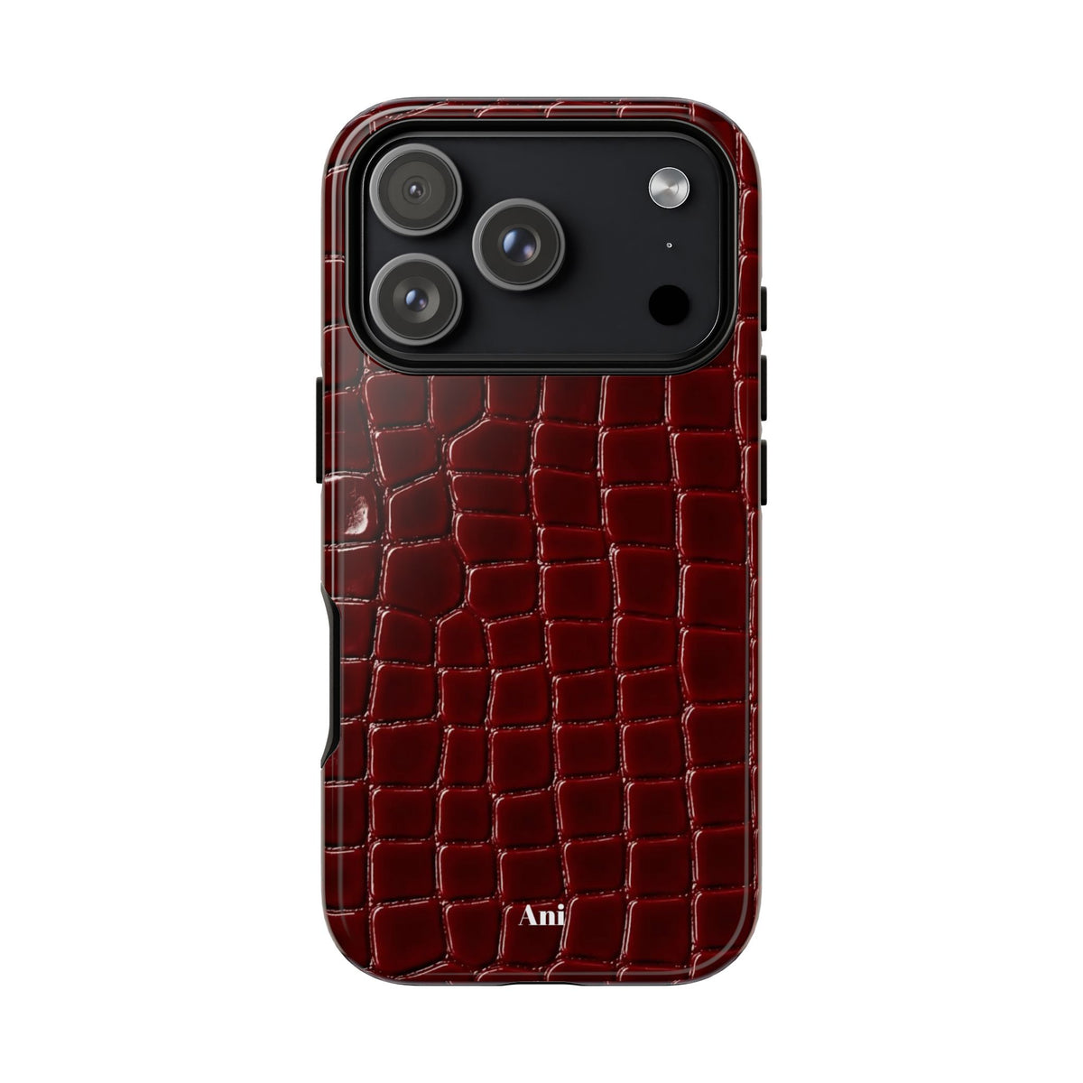 Burgundy Croc