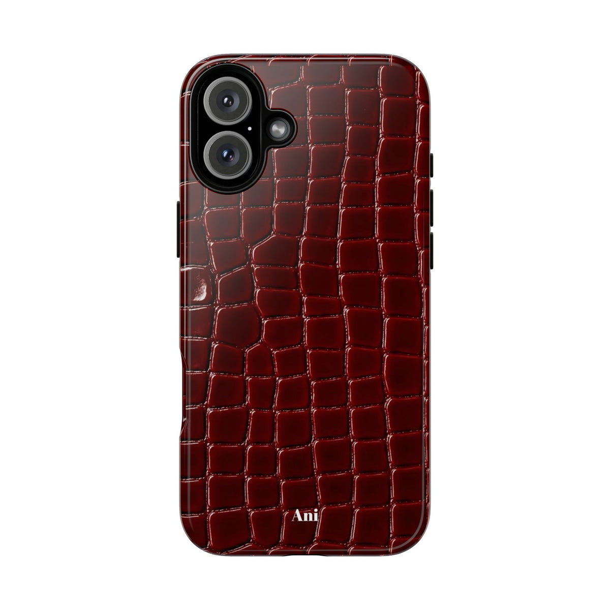 Burgundy Croc