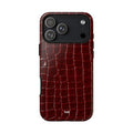 Burgundy Croc