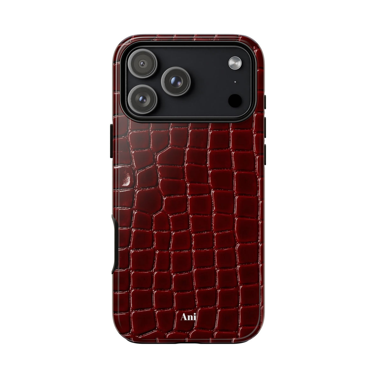 Burgundy Croc