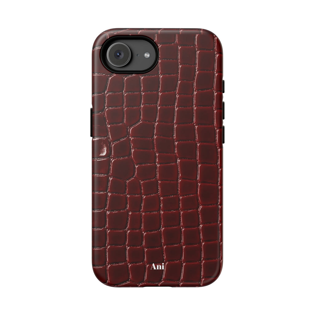 Burgundy Croc