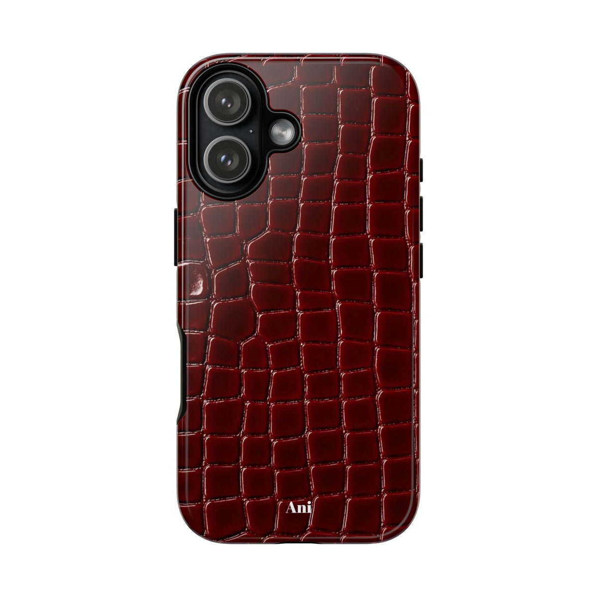 Burgundy Croc