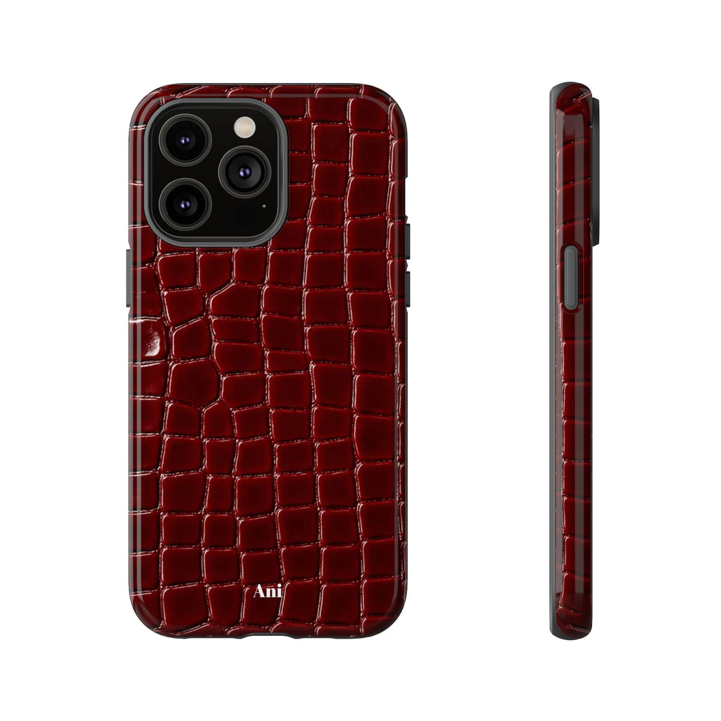 Burgundy Croc