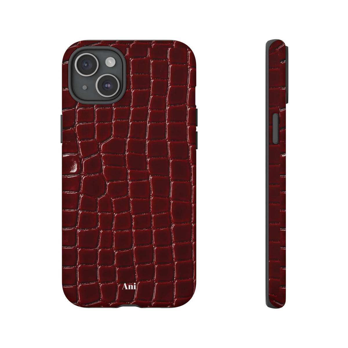 Burgundy Croc