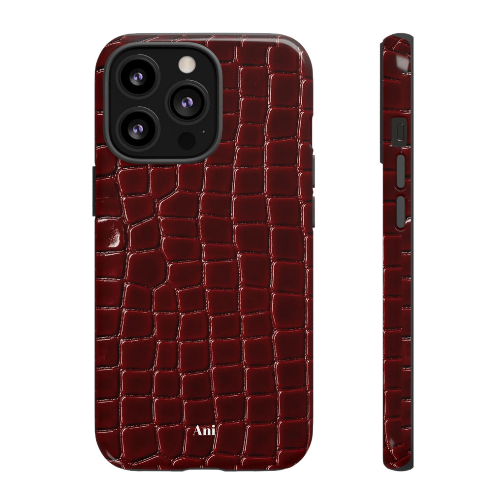 Burgundy Croc