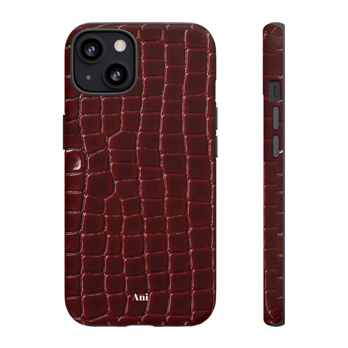 Burgundy Croc