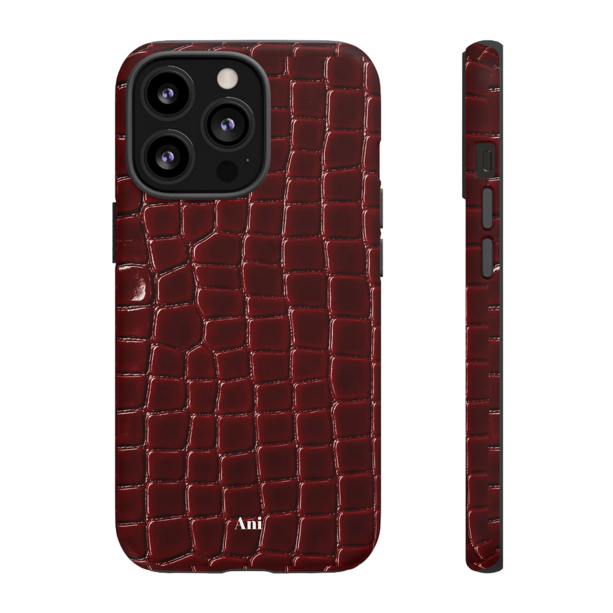 Burgundy Croc
