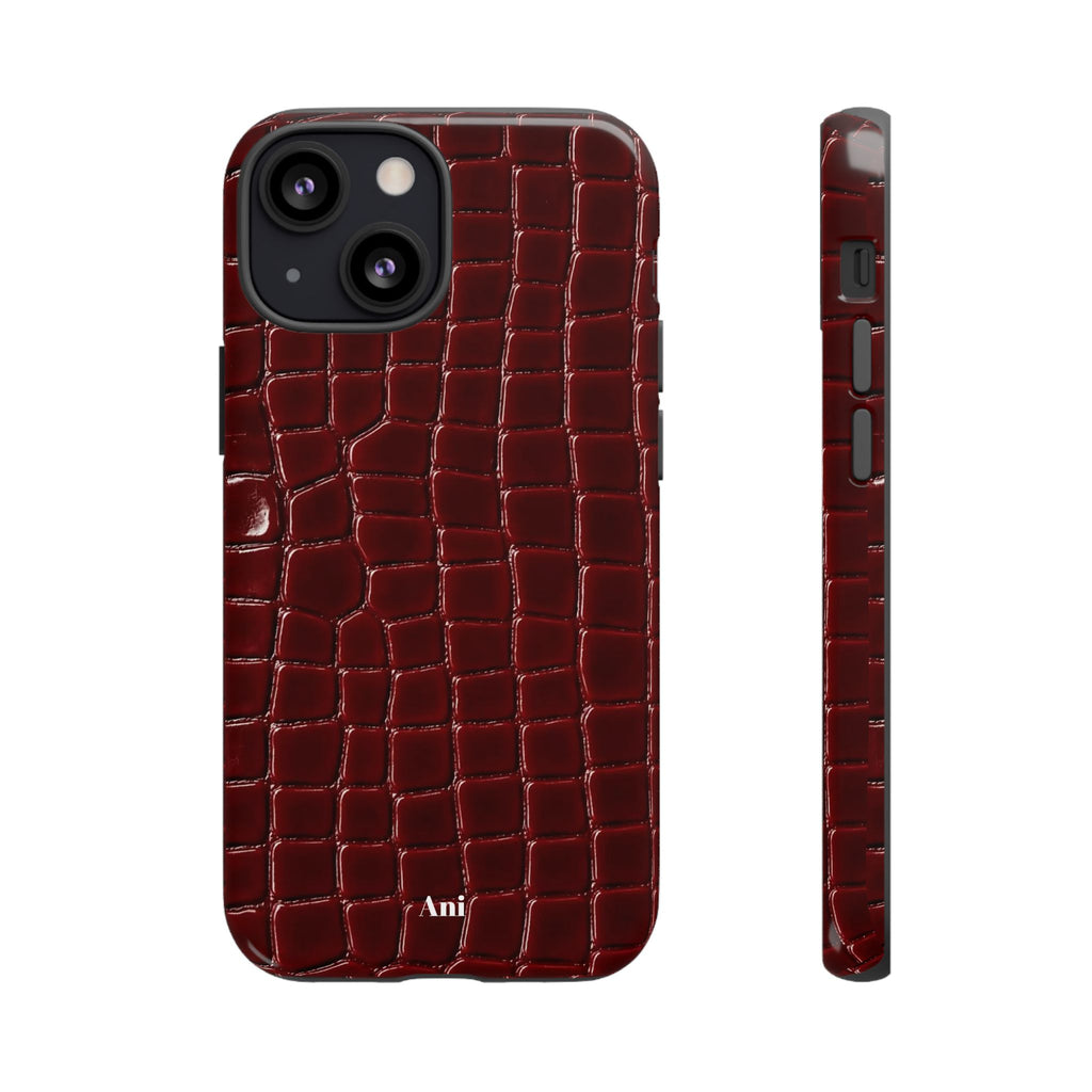 Burgundy Croc