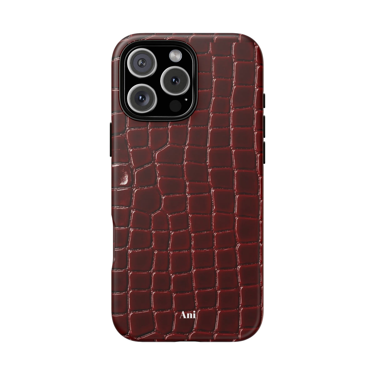Burgundy Croc