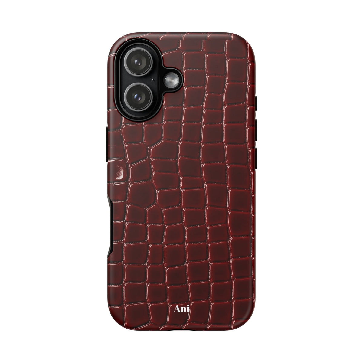 Burgundy Croc