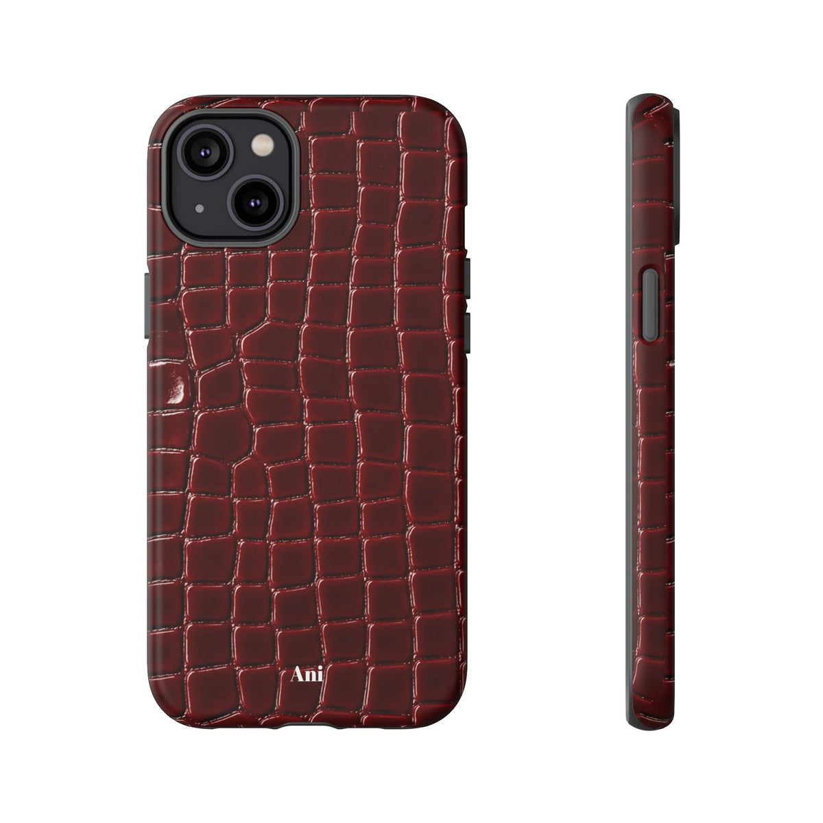 Burgundy Croc