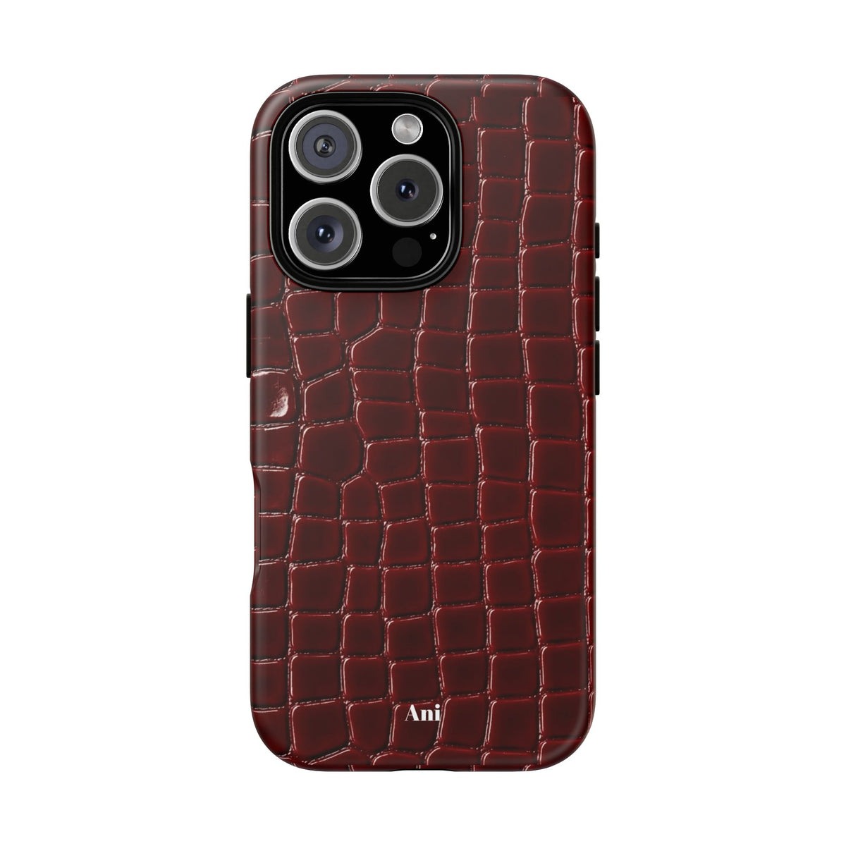 Burgundy Croc
