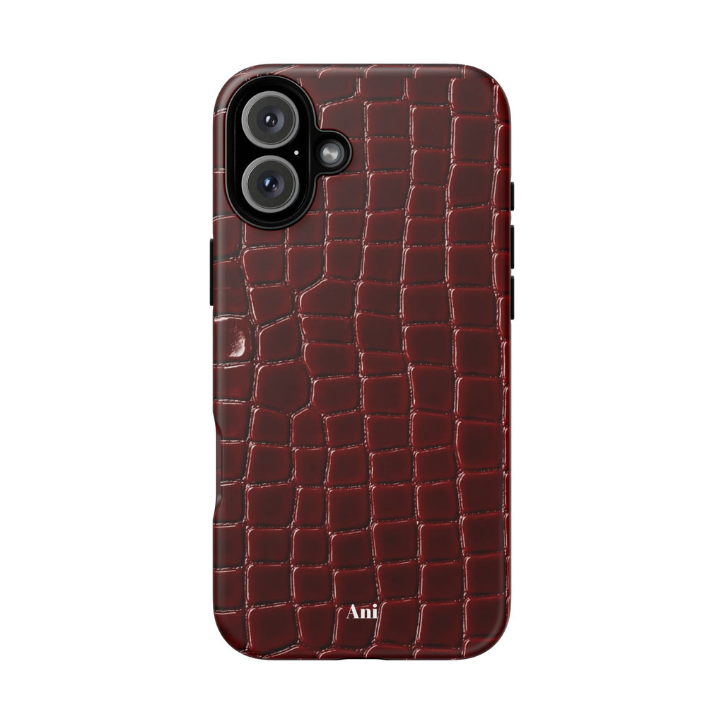 Burgundy Croc