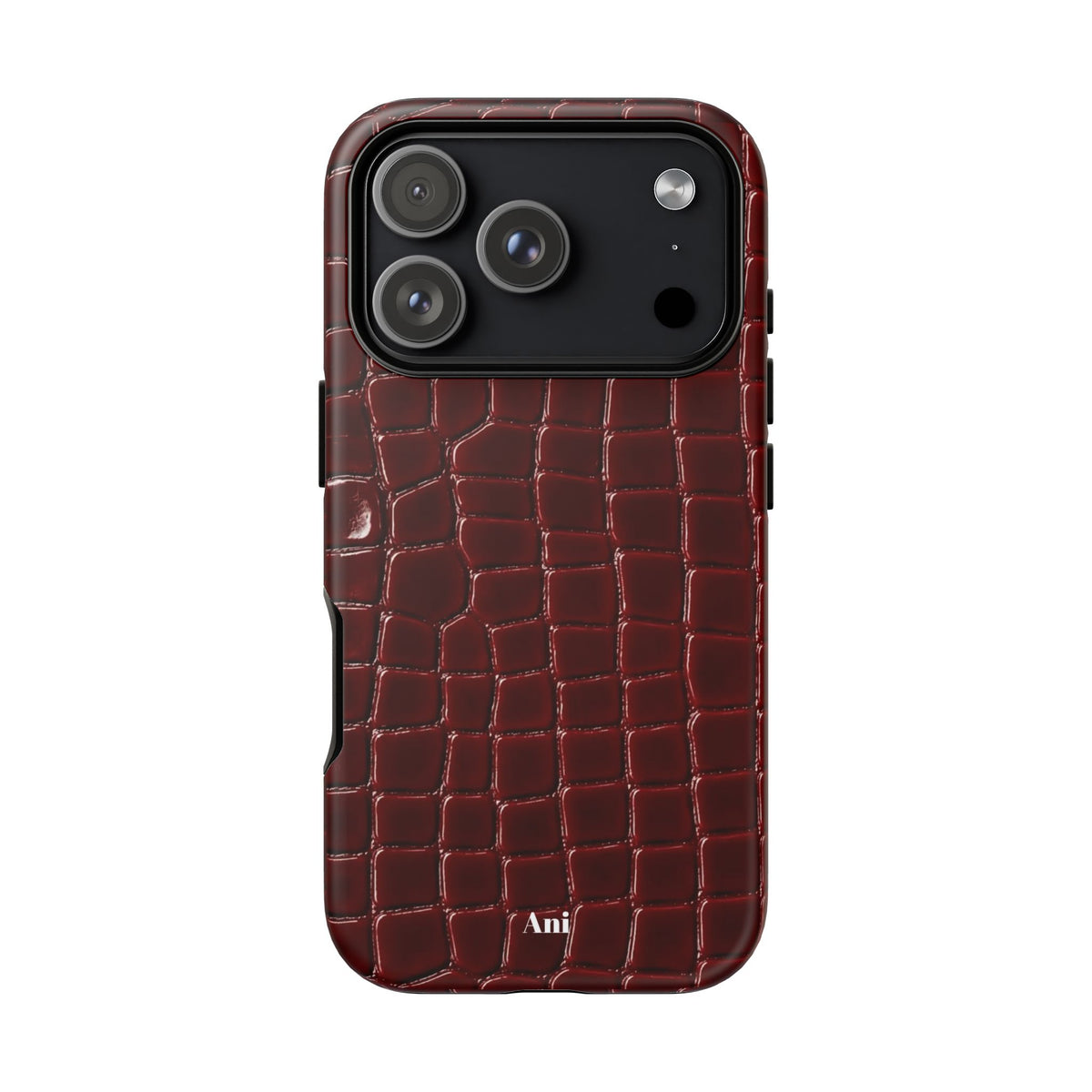 Burgundy Croc