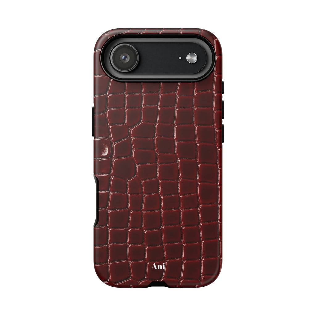 Burgundy Croc