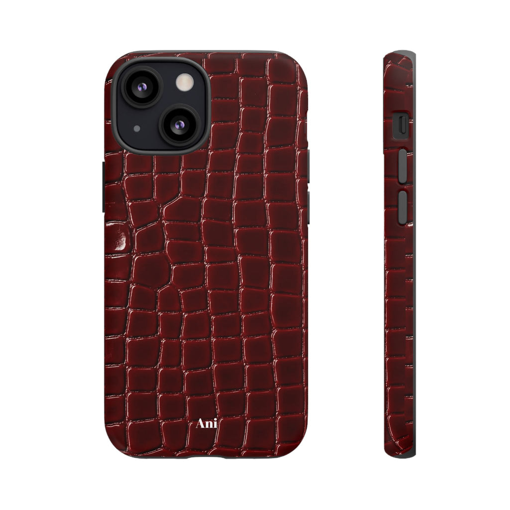 Burgundy Croc