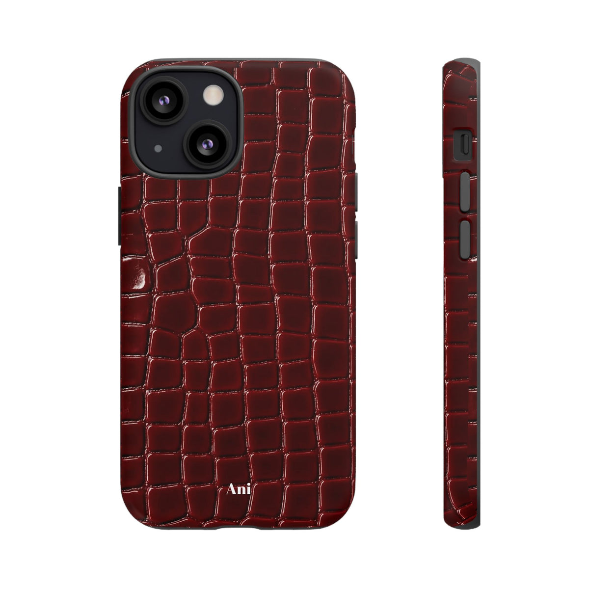 Burgundy Croc